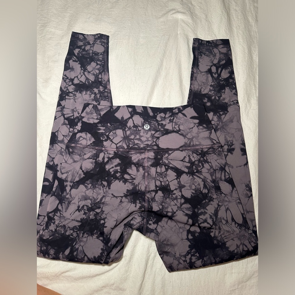 Lululemon black tie-dye leggings